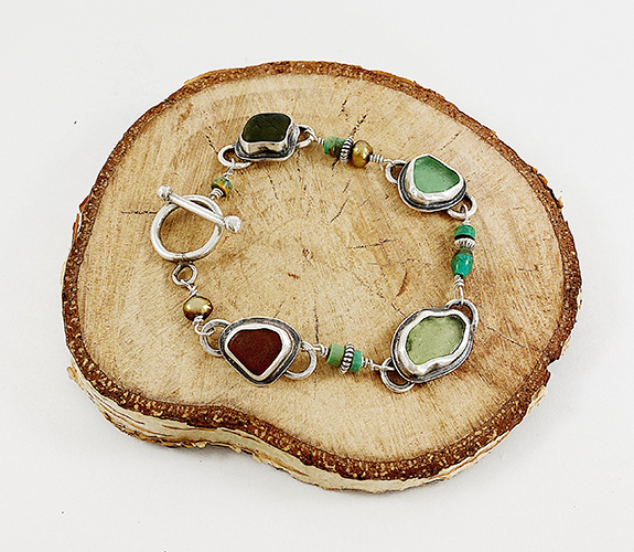 "South Afrian Sea Glass" bracelet - Andi Clarke